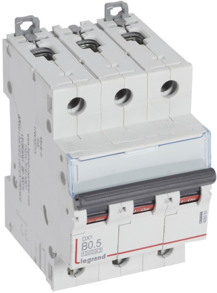Изображение товара Автоматический выключатель Legrand DX³ 3 полюса 0.5 А IP20