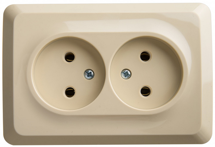 

Розетка Schneider Electric PA16-105K 2-ая угловая б/з без шторок 16А 250B крем, PA16-105K