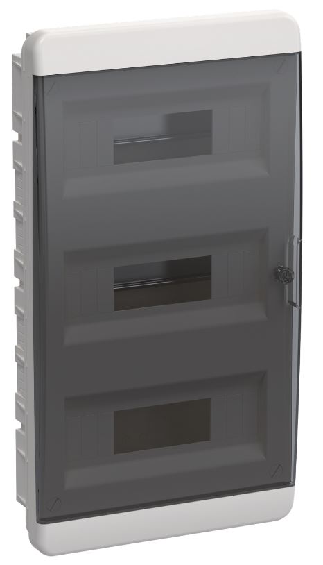 

Щит распределительный встраиваемый IEK TF5-KP12-V-36-41-K01-K03 TEKFOR пластиковый ЩРВ-П-36 IP41 черная прозрачная дверь, TF5-KP12-V-36-41-K01-K03