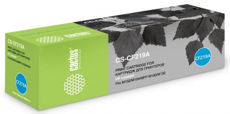 

Блок фотобарабана Cactus CS-CF219A для HP M104a Pro/M104w Pro/M132a Pro/M132fn Pro черный 12000стр., CS-CF219A