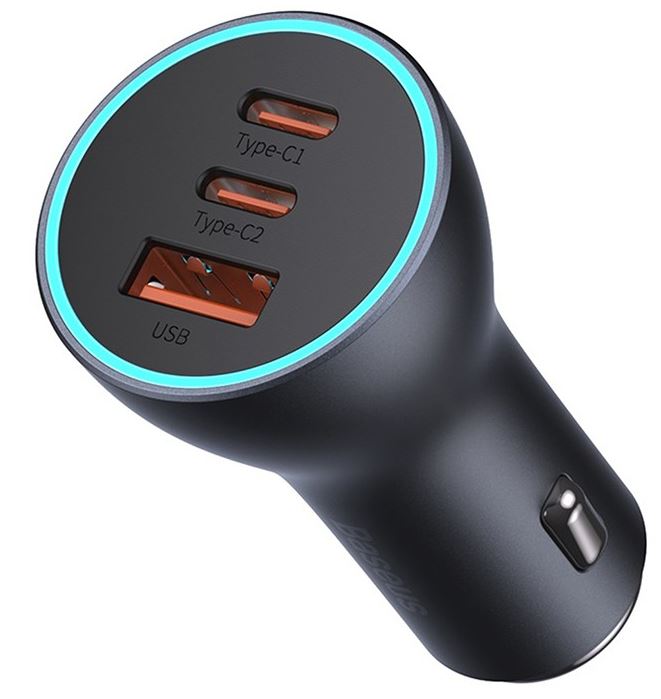 

Зарядное устройство автомобильное Baseus CGJP010013 Golden Contactor Pro Triple Fast Charger 65W U+C+C Dark Gray (быстрая зарядка, выходное напряжение, CGJP010013