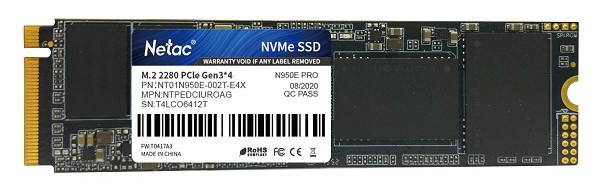 фото Накопитель SSD M.2 2280 Netac NT01N950E-002T-E4X в Волгограде 2000 ГБ