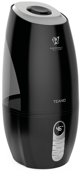 

Увлажнитель ультразвуковой Royal Clima Teano RUH-T300/5.7E-BL черный, 360 мл/ч, объем бака 5,7л, Teano