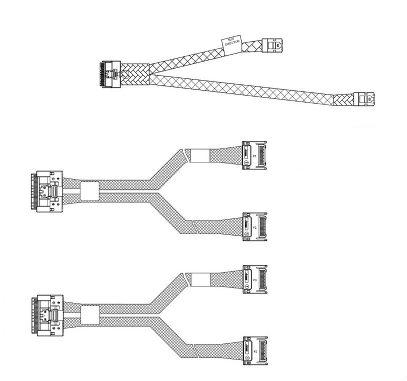 Комплект кабелей ASUS ESC8000(A) RAID CABLE KIT/SUPPORT NVME/SATA/SAS