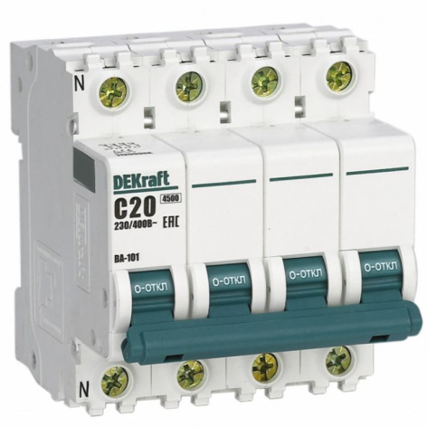 Изображение товара Автоматический выключатель DEKraft 11271DEK 20 А 400 В