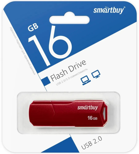 фото Накопитель USB 2.0 16GB SmartBuy SB16GBCLU-BG в Казани