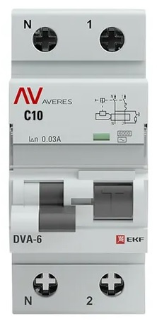 фото Автомат дифференциальный EKF rcbo6-1pn-10C-10-a-av в Красноярске