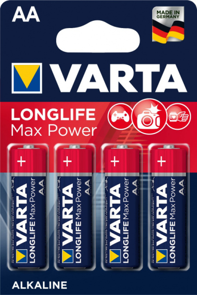 Изображение товара Батарейка Varta LONGLIFE MAX POWER LR6 AA щелочная 4 шт