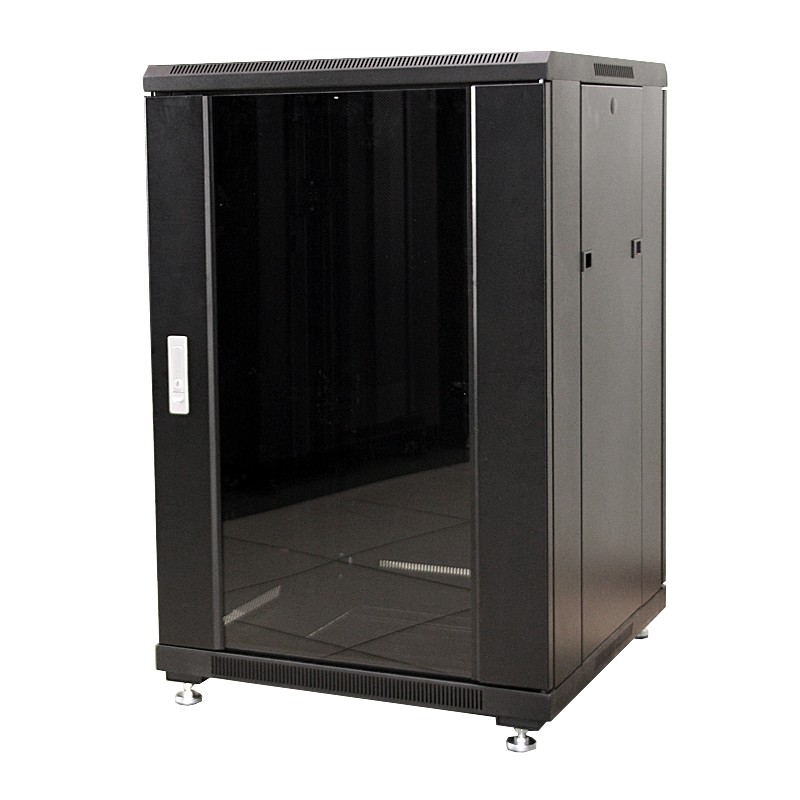

Шкаф напольный 19", 12U TopLAN TOP-MDX-R-12U60-60-GS-BK серверный 600x600, передняя дверь со стеклом, задняя сплошная металл, ножки, черный, TOP-MDX-R-12U60-60-GS-BK