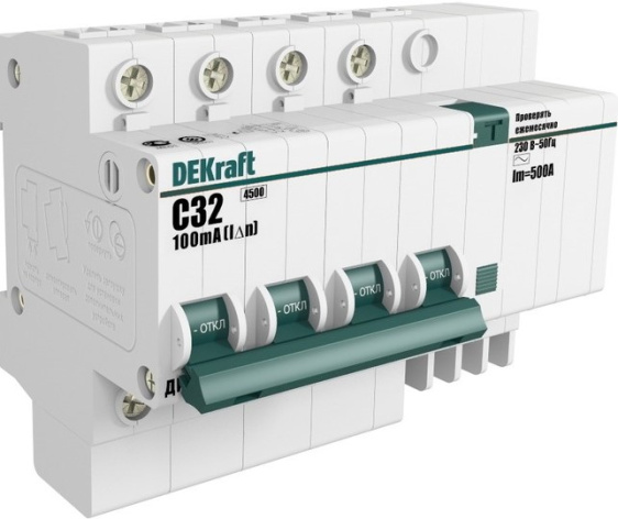 Изображение товара Автоматический выключатель DEKraft 15047DEK серия ДИФ-101 для защиты до 400 В