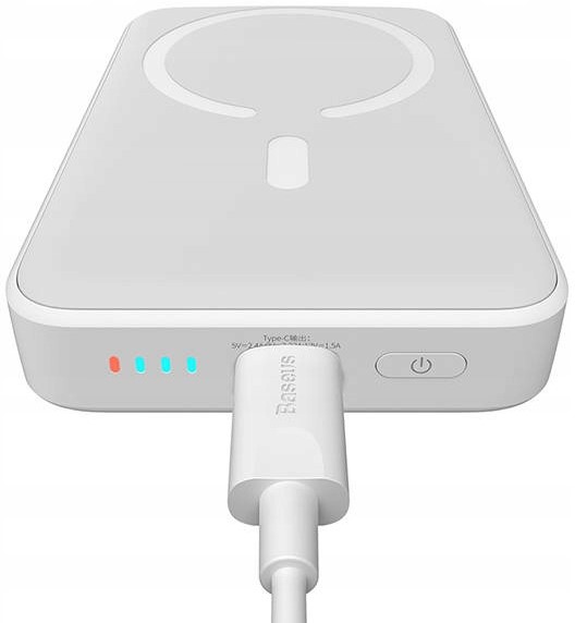 

Аккумулятор внешний портативный Baseus Magnetic Mini PPCX070002 10000mAh 20W с кабелем Type-C to Type-C 30cm; White, Magnetic Mini