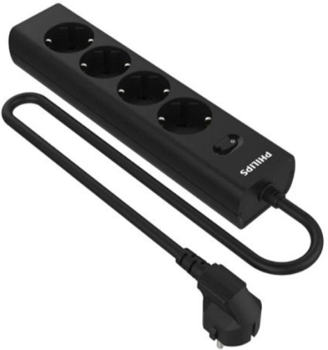 Изображение товара Сетевой фильтр удлинитель Philips CHP2145BB/51 с защитой IP44 и 4 розетками