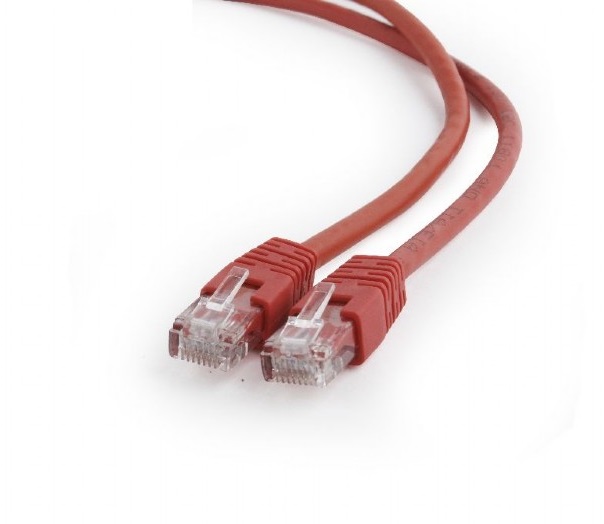 

Кабель патч-корд U/UTP 6 кат. 1м Cablexpert PP6U-1M/R литой, многожильный, красный, PP6U-1M/R