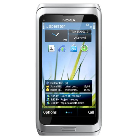 фото   Nokia E7-00 Silver White