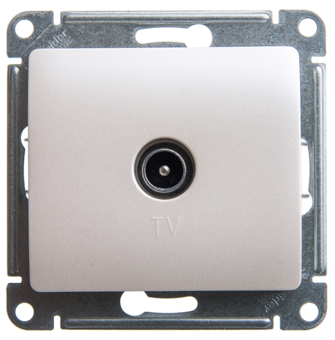 

Розетка Schneider Electric GSL000693 TV Glossa перламутр механизм, GSL000693
