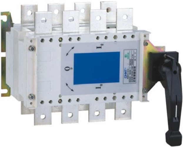 

Рубильник перекидной CHINT 393394 3P, NH40-630/3CSW, 630А, 3 полож. I-0-II вынос. рукоятка управ., 393394