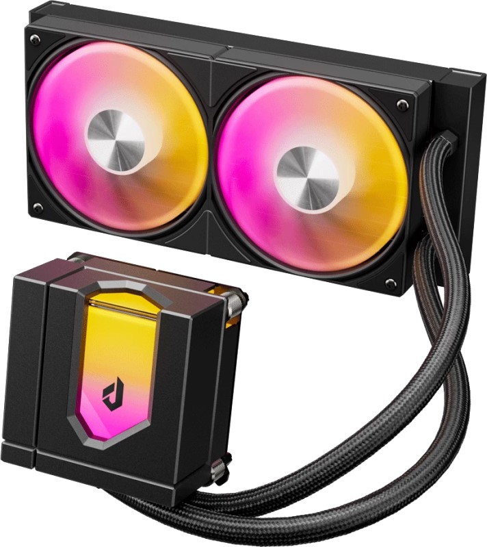 

Система охлаждения жидкостная upHere E240KC LGA115x/1200/1700/1851/AM4/AM5 (2*120mm ARGB fans, 600-1800rpm, 27dBa) black, E240KC
