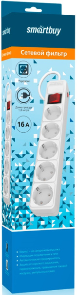 фото Сетевой фильтр  SmartBuy SBSP-5-18-W в Омске