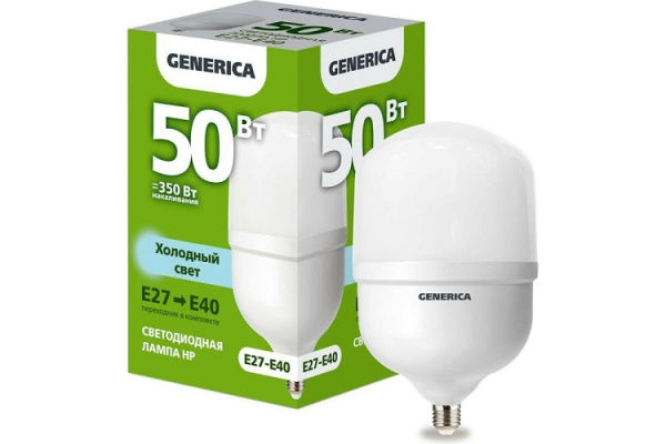 фото Лампа светодиодная GENERICA LL-HP-50-230-65-E27-E40-G в Красноярске