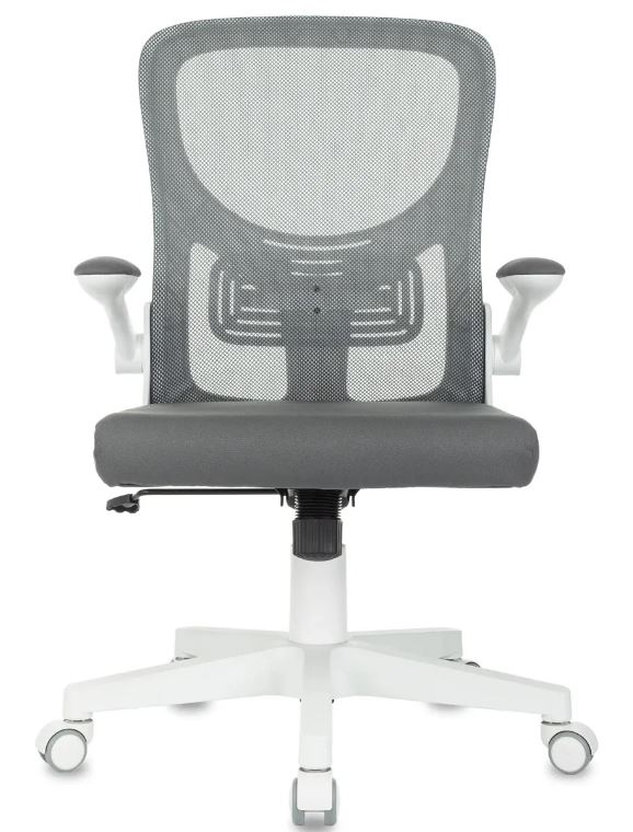 

Кресло Бюрократ ASTER N-W темно-серый TW-04 Neo Grey сетка/ткань крестов. пластик пластик белый, ASTER N-W