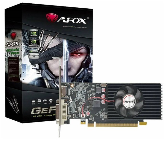 

Видеокарта PCI-E Afox GeForce GT1030 (AF1030-2048D5L7) 2GB GDDR5 64bit 16nm 1228/6000MHz DVI-D/HDMI RETAIL, GeForce GT1030 (AF1030-2048D5L7)