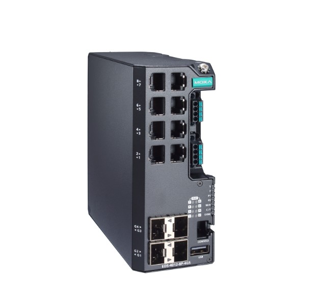 

Коммутатор управляемый MOXA EDS-4012-8P-4GS-LVA 8*10/100BaseT(X) ports with 802.3bt PoE, 4*100/1000BaseSFP ports, dual power inputs 12/24/48, EDS-4012-8P-4GS-LVA