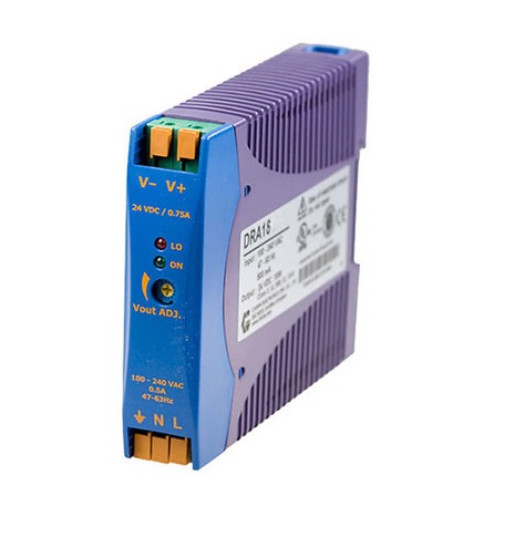 

Преобразователь AC-DC сетевой Chinfa DRA18-15 источник питания 15В с универсальным входом от 90 до 265 В AC, мощность 18Вт / 1,2А, монтаж на DIN-рейку, DRA18-15