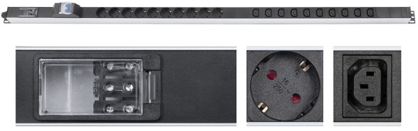 фото Блок розеток 19", 10 розеток Cabeus PDU-16-10S-10C13-B-T в Уфе
