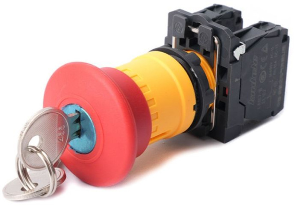 Изображение товара Кнопка аварийного останова SB5AS9445 от Systeme Electric 22 мм красная