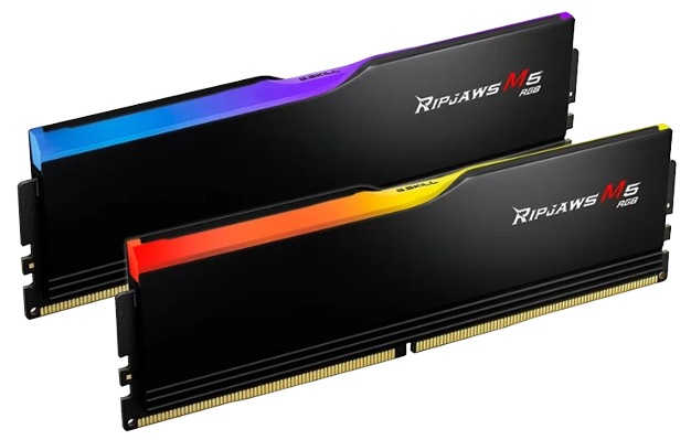 

Модуль памяти DDR5 32GB (2*16GB) G.Skill F5-6000J3238F16GX2-RM5RK RIPJAWS M5 RGB PC5-48000 6000MHz CL32 1.35V, F5-6000J3238F16GX2-RM5RK