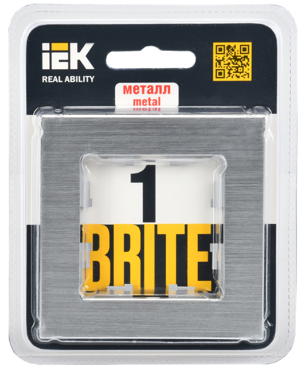 

Рамка одинарная IEK BR-M12-M-K47 BRITE РУ-1-1-БрА Металл Алюминевый, BR-M12-M-K47