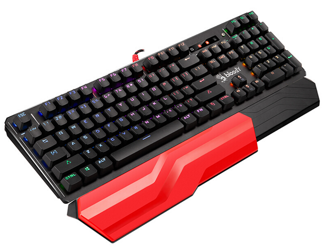 

Клавиатура A4Tech Bloody B975 черная, механическая, USB, LED, подставка для запястий, Bloody B975
