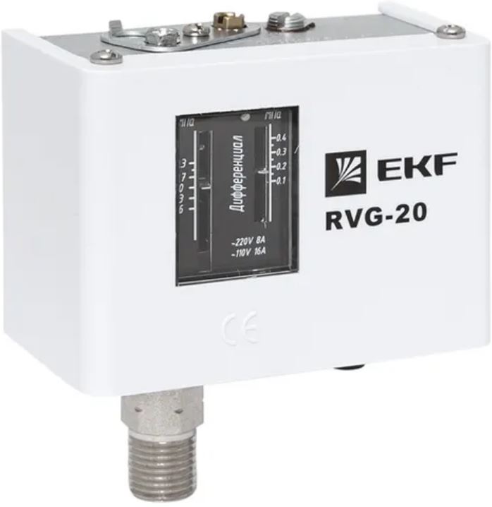 

Реле избыточного давления EKF RVG-20-1,6 (1,6 МПа), RVG-20-1,6