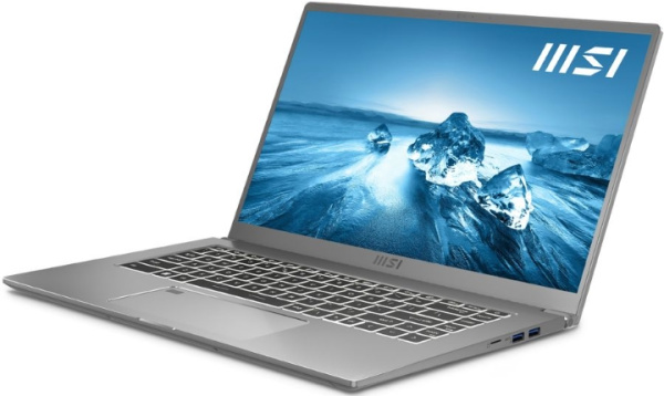 фото Ноутбук  MSI Prestige 15 A12UC 15.6 ", Core i7, 16 Гб RAM, 1 Тб SSD, GeForce RTX 3050, Серебристый