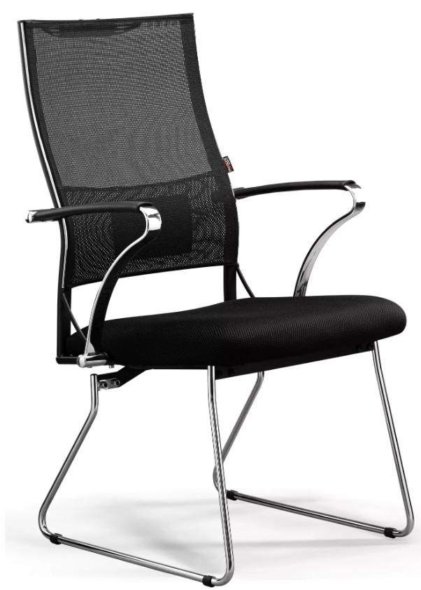 

Кресло Metta Sit Air-180 B2-290K/F55 Z509407786 на полозьях, сетка, 1шт. в комплекте черный/черный, Sit Air-180 B2-290K/F55