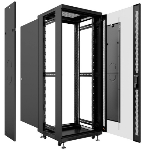 фото Шкаф напольный 19", 27U Cabeus SH-05C-27U60/60-BK в Санкт-Петербургe