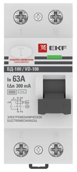 фото УЗО  EKF elcb-2-6-63-300-em-pro в Санкт-Петербургe