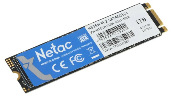 фото Накопитель SSD M.2 2280 Netac NT01N535N-001T-N8X (УЦЕНЕННЫЙ) в Перми