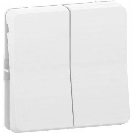 

Переключатель Schneider Electric MUR39022 Mureva Styl 2-клавишный, сх. 6+6, IP55 белый, MUR39022