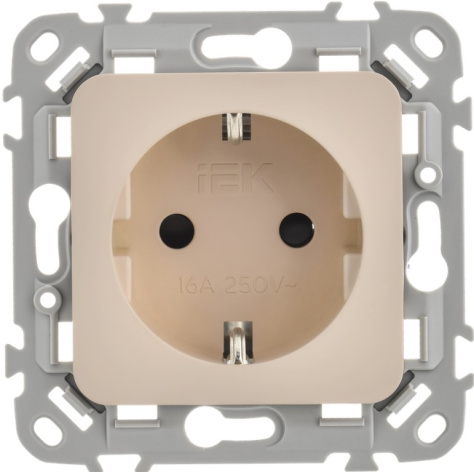 фото Розетка с заземлением  IEK FI-R14-16-1-K88