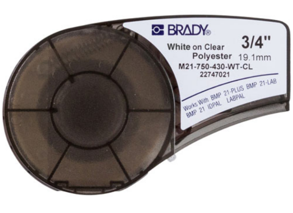 Изображение товара Самоклеющиеся этикетки Brady M21-750-430-WT-CL из полиэстера для маркировки