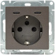 фото Розетка с заземлением с 2 USB  EKF UP1-SOM-111-2USBC в Воронеже