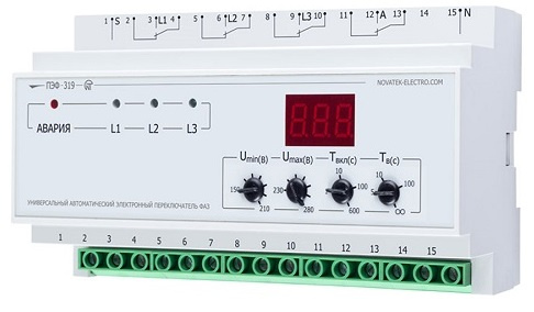 Изображение товара Реле Новатек-Электро 3425601401 для автоматического переключения фаз