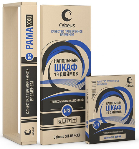 фото Шкаф напольный 19", 47U Cabeus SH-05C-47U80/100-BK в Краснодаре
