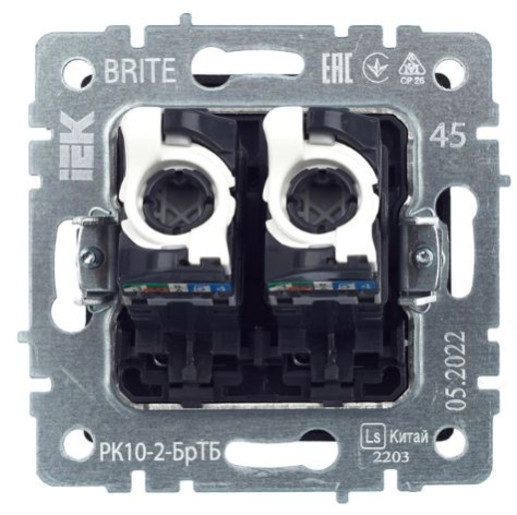 фото Розетка компьютерная двойная IEK BR-K20-1-K45 в Красноярске