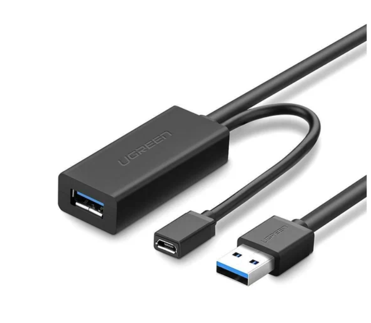 

Кабель-удлинитель UGREEN US175 20827_ USB 3.0 Extension, 10м, черный, US175