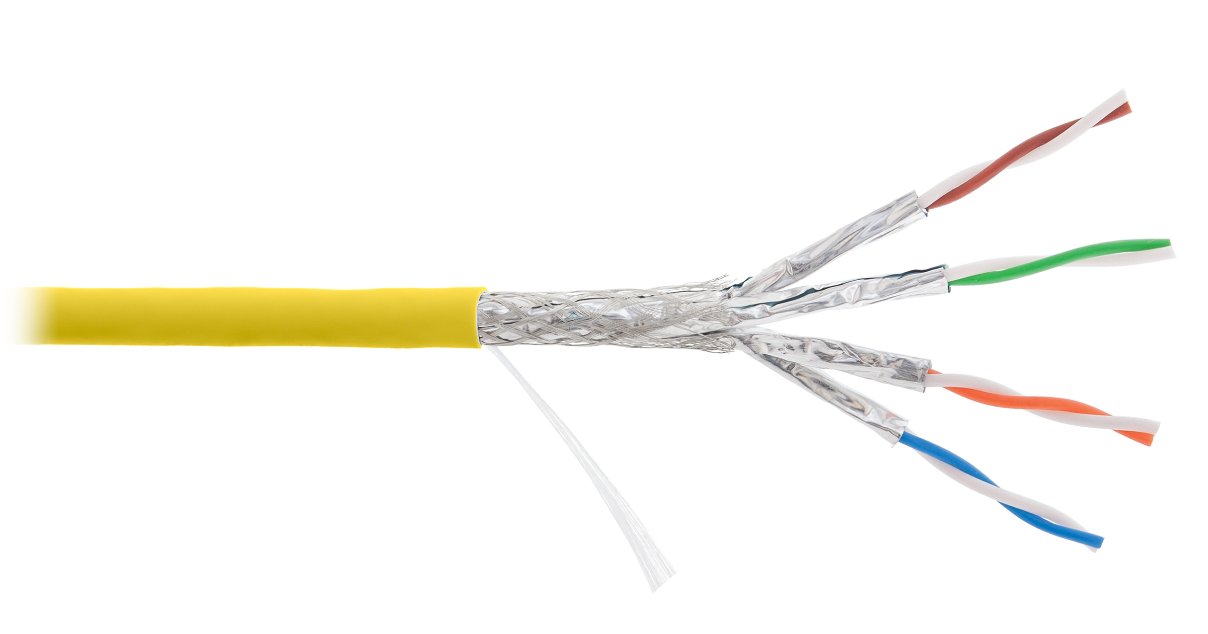 

Кабель витая пара S/FTP 7A кат. 4 пары NIKOLAN NKL 4375C-YL 22AWG(0.58 мм), медь, одножильный (solid), внутренний, LSZH, нг(A)-HFLTx, оранжевый, уп/50, NKL 4375C-YL