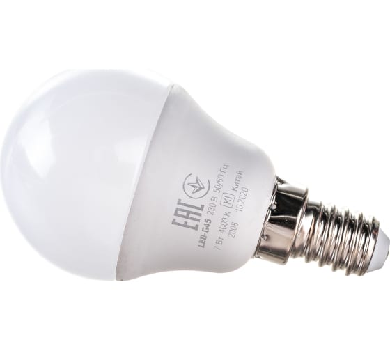 

Лампа светодиодная IEK LLE-G45-7-230-40-E14 Eco G45 7Вт шар 4000К нейтр. бел. E14 630лм 230-240В, LLE-G45-7-230-40-E14
