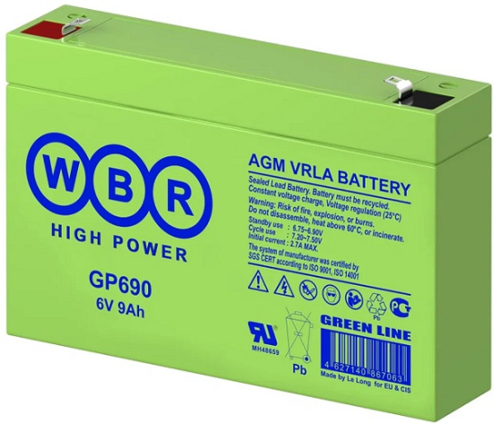 фото Аккумулятор  WBR GP690 WBR в Уфе
