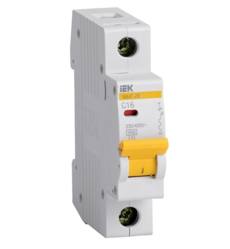 Изображение товара Автоматический выключатель IEK MVA20-1-006-C 6 А IP20 защита для дома и офиса